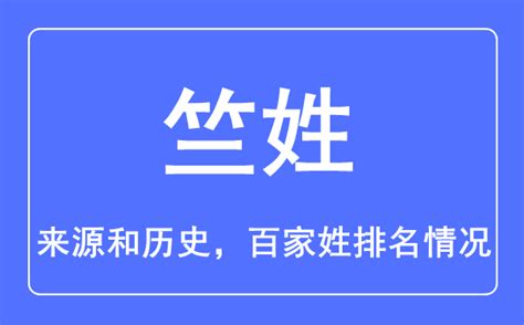 竺姓台灣|竺姓起源分布与家谱家族